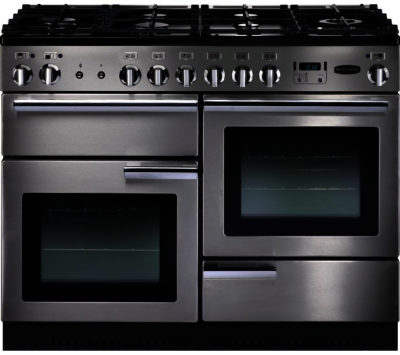 RANGEMASTER  Professional 110 Gas Range Cooker - Stainless Steel & Chrome